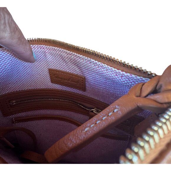 Dooney & Bourke Dillen Brown Tan Leather Crossbody , Messenger Bag - Picture 8 of 9